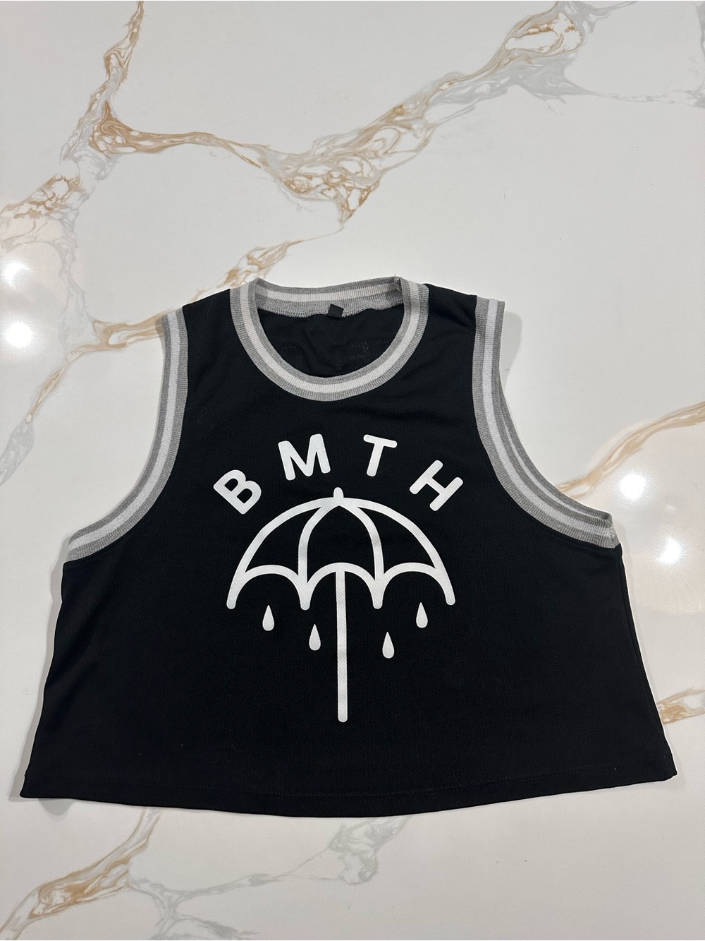 Hot Topic Bring Me The Horizon Umbrella Jersey Crop Tank S that’s the spirit